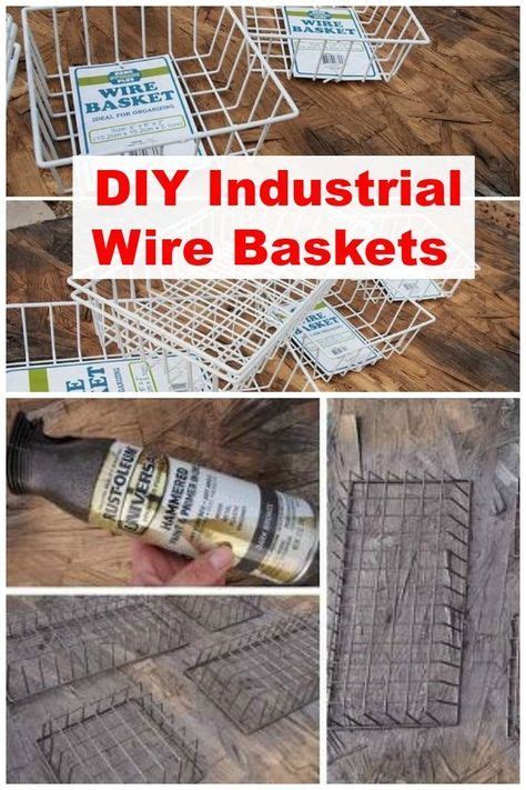 Industrial Wire Basket Dollar Store Crafts Diy Home Decor Wire Baskets