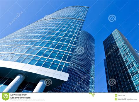 Modern Glass Business Center Stock Image Image Of Area Commercial