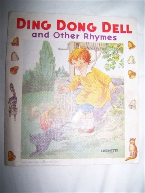Vintage Ding Dong Dell And Other Rhymes Linenette Book