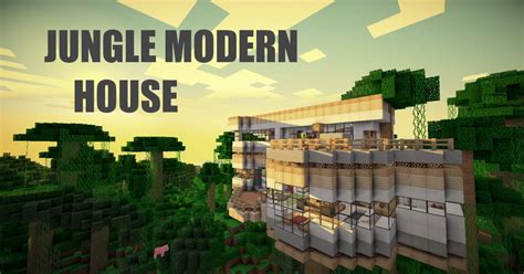 Jungle Modern House Full Furnished Minecraft Map