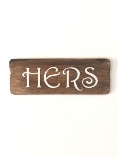 Signs His And Her Signs Wedding Decor Bathroom Decor Home Decor
