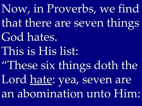 05 May 19 2013 7 Things God Hates Proverbs 616 23