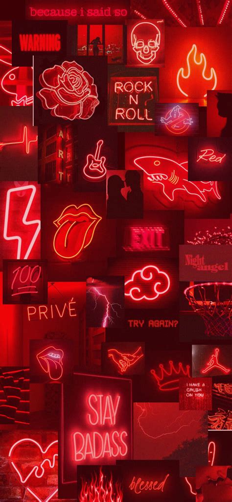 Neon Red Aesthetic Wallpaper Hd For Iphone Red Aesthetic Wallpaper 4k