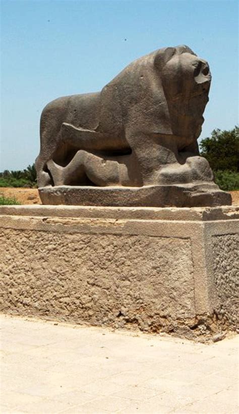 The Lion Of Babylon A 2600 Yr Old Black Basalt Statue Of