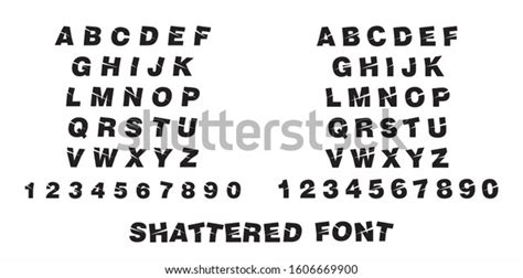 Shattered Font Great Poster Stock Vector Royalty Free 1606669900