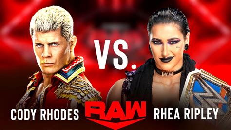 Cody Rhodes Vs Rhea Ripley Intergender Match WWE 2K23 PC