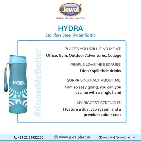 Knowmebetter Hydrate Yourself With Jewel Hydra Premium Stainless Steel
