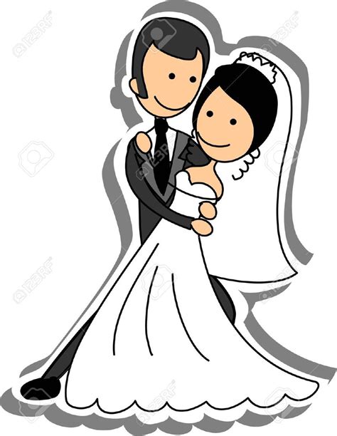 Wedding Picture Bride And Groom In Love Bride And Groom Cartoon