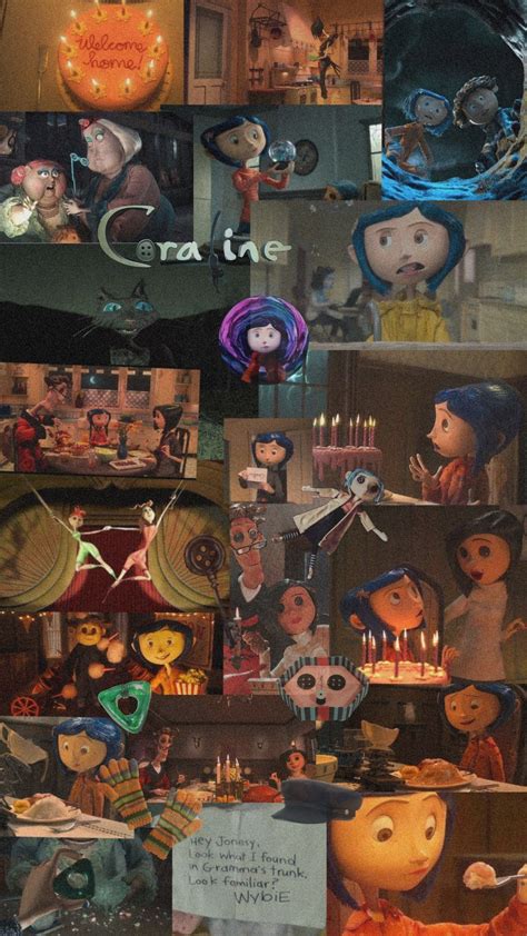 B W Coraline Aesthetic Collage Wallpaperbackground Wallpaper Papeis De Hot Sex Picture