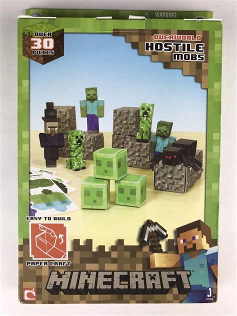 Minecraft Papercraft Hostile Mobs Set Over 30 Piece New Free
