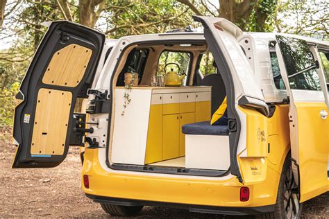 VW ID. Buzz electric camper bus bursts with color and sustainability