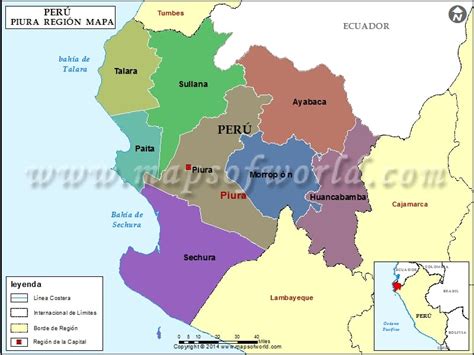 Piura Mapa Del Peru
