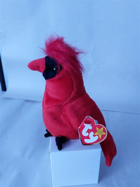 Vintage Ty Beanie Baby Mac The Red Cardinal With Pe Pellets Etsy