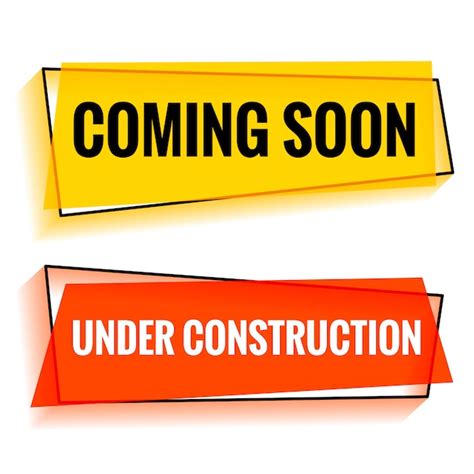 Free Vector Coming Soon And Under Construction Two Web Banner