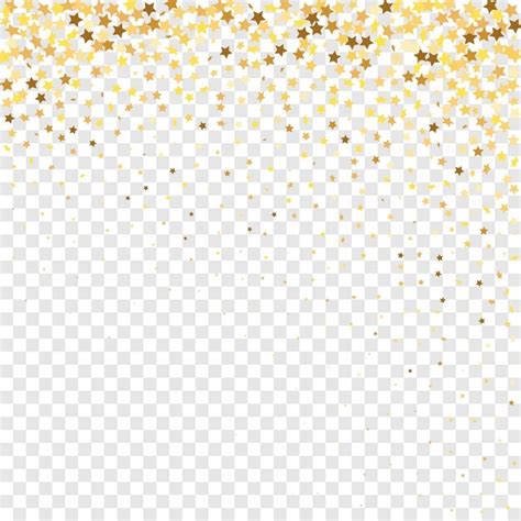 Premium Vector Star Sequin Confetti On Transparent Background