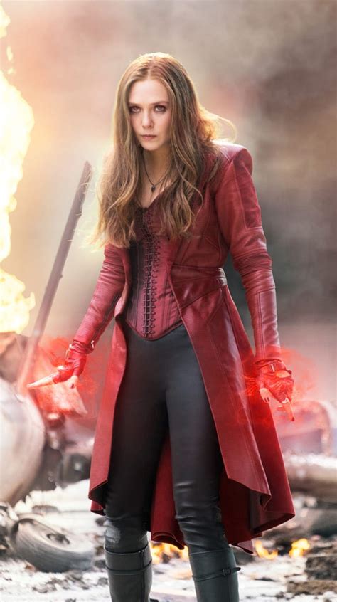 Avengers Elizabeth Olsen Wishes Her Costume Wasnt So Low Cut