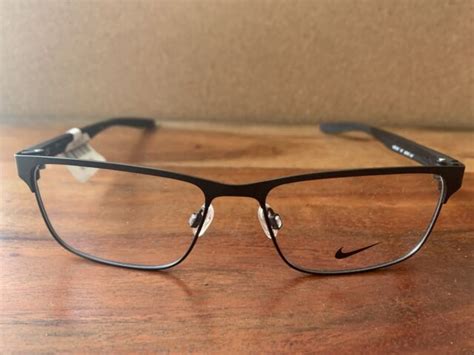 nike men s eyeglasses 8130 001 satin black full rim optical frame 56mm ebay