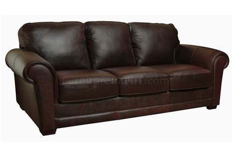 Mark Sofa And Loveseat Set In Brown Whiskey Full Italian Leather