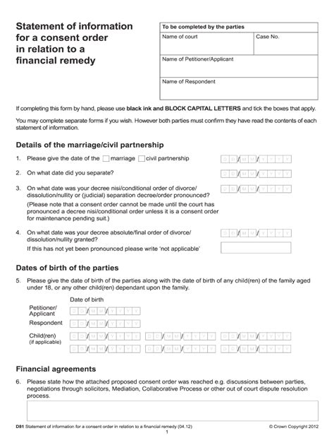 Example Of Completed D81 Form Fill And Sign Printable Template Online