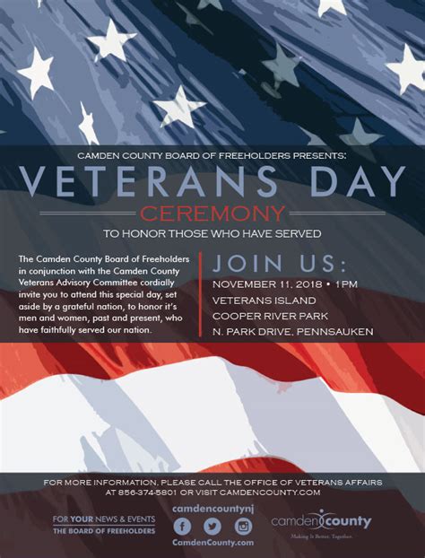 Veterans Day 2018 Flyer Camden County Nj