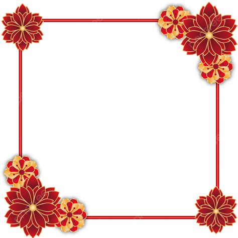 chinese new year border frame with flower hinese borders chinese new year png and vector with