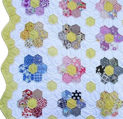 Flowers up, down and all around! 17 Best images about Hexagon Quilt Guest Book Ideas on ...