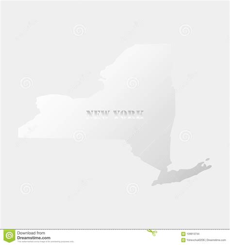 Territory Of New York Gray Background Vector Illustration Stock