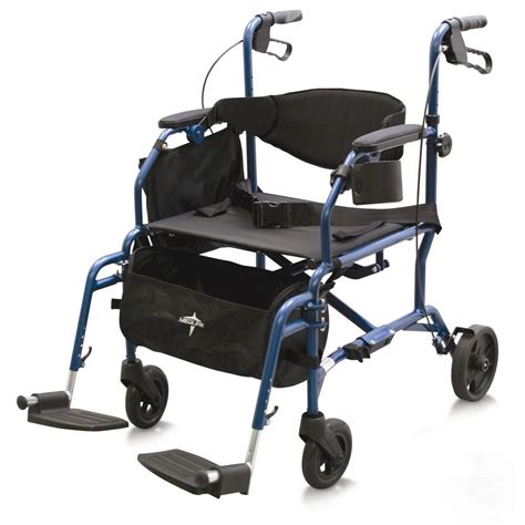 Medline Combination Rollatortransport Wheelchair In Blue