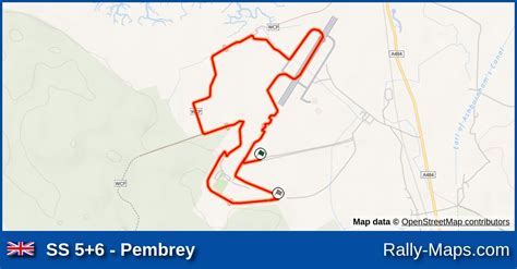 Ss 56 Pembrey Stage Map International Welsh Rally 1984 Brc 🌍