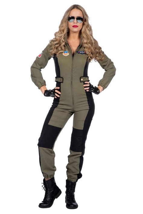 Kostuum Top Gun Piloot Dame Jumpsuit Feestwinkel Be Dé Grootste Feestwinkel Van Be