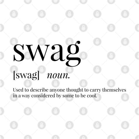Swag Definition Swag T Shirt Teepublic