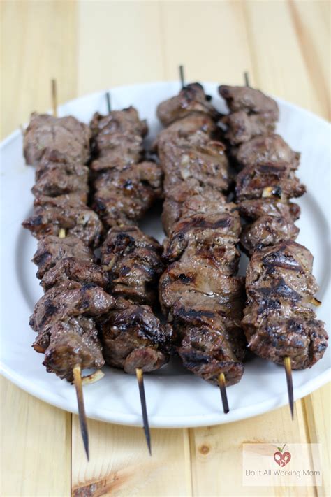 Remove beef from marinade, discarding marinade. Beef Tenderloin Kabobs - Do It All Working Mom