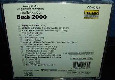 Switched On Bach 2000 Wendy Carlos 25th Anniversary Telarc Promotional