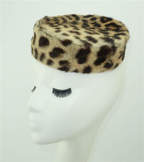 1960s Leopard Print Fur Pillbox Hat From Lord And Taylor Ny At 1stdibs