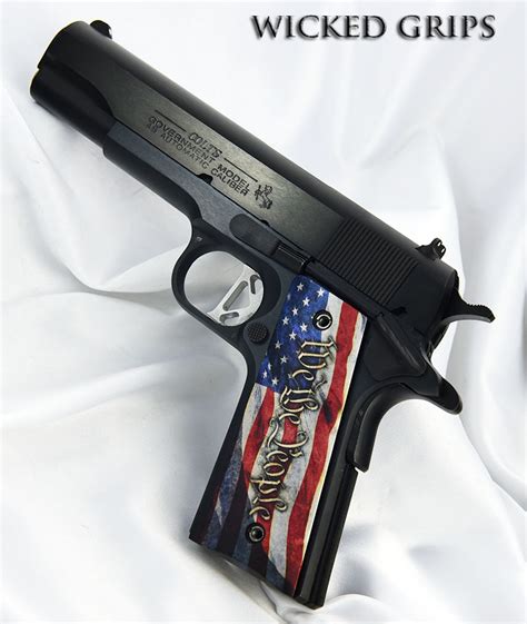 Custom 1911 Pistol Grips Thin We The People Ver 4 Wicked Grips Custom Handgun Pistol Grips