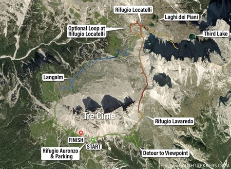 Tre Cime Di Lavaredo Hike Trail Stats Map And Photos Earth Trekkers
