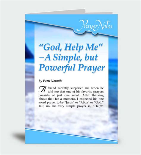 God Help Me A Simple But Powerful Prayer Carenotes