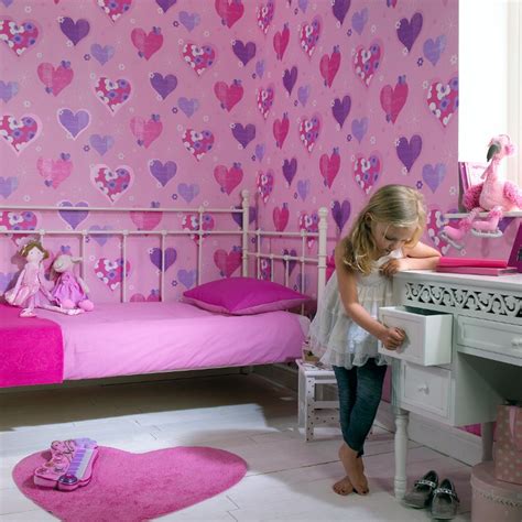 Free Download Hearts Flowers Luxury Girls Childrens Kids Bedroom