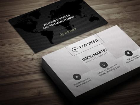 Creative World Map Business Card Business Card Template Design