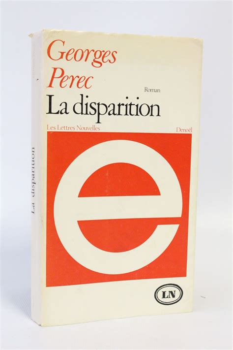 PEREC : La disparition - Signed book, First edition ...