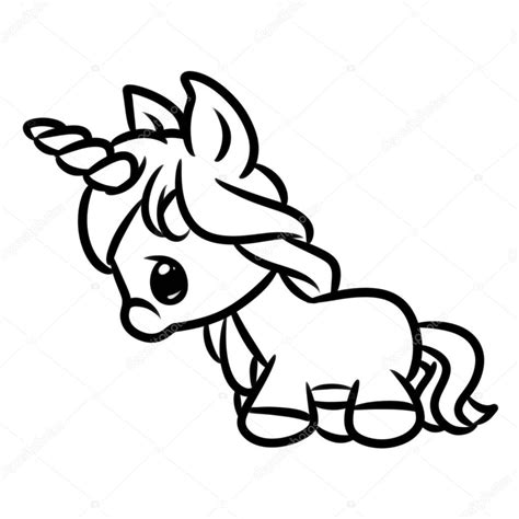 Eenhoorns (unicorns) zijn mythische wezens. Pequeno Unicórnio Cartoon Ilustração Imagem Isolado ...