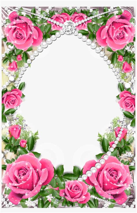 Rose Photo Frame Wallpaper Pink Roses Borders And Frames 2362x3543