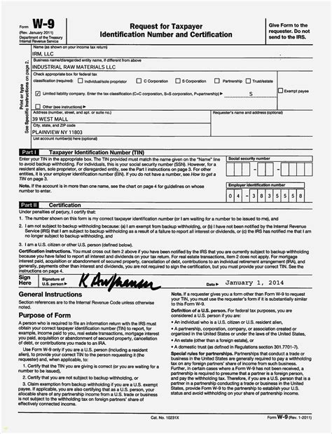 Blank W9 Printable Form Printable Forms Free Online