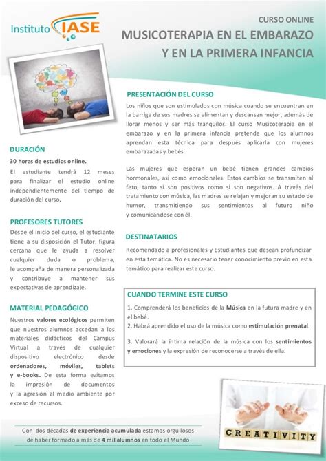 Curso Online Musicoterapia En El Embarazo Y En La Primera Infancia