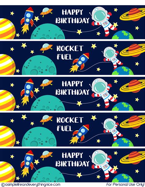 Outer Space Birthday Party Free Printables
