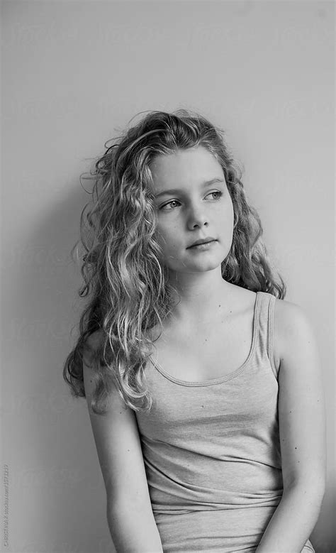 Black And White Portrait Of A Girl By Stocksy Contributor Christina K Stocksy