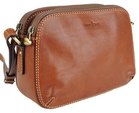 Small Italian Leather Classic 3 Section Shoulder Handbag 916315 Buy