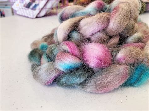 Spirit Realm Lincoln Wool Roving Hand Dyed Spinning Fiber Pindrop