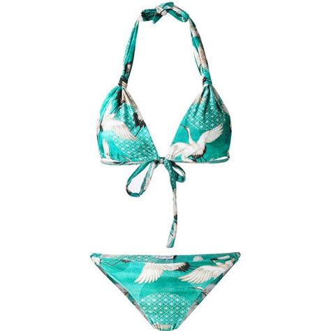 lenny niemeyer bird print bikini 20 345 inr liked on polyvore featuring swimwear bikinis