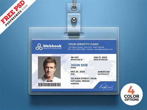 Photoshop Id Card Template Free Download Garstick